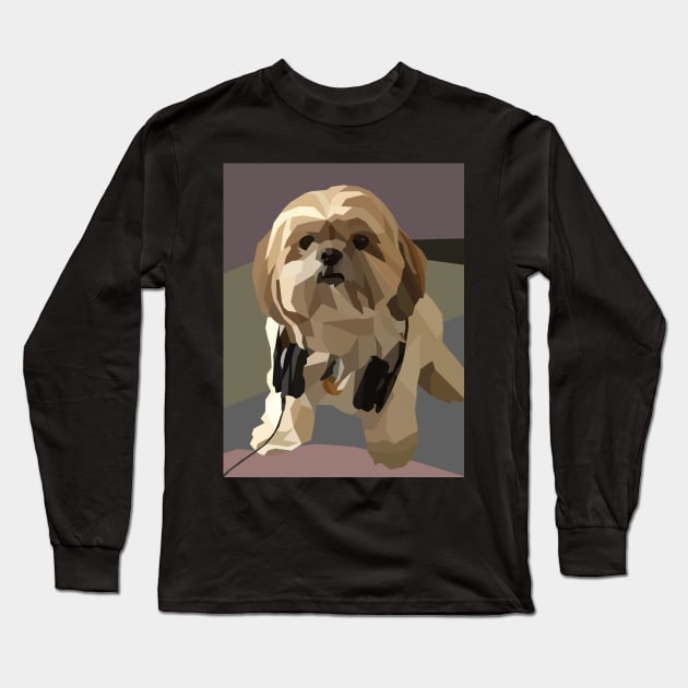 shitzu dog awesome Long Sleeve T-Shirt by jrepkin